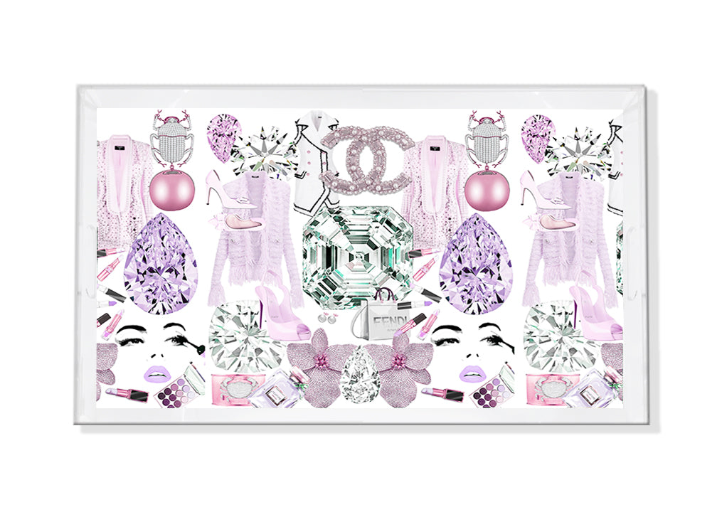 Bougie Women Nuevo Lilac Rectangle Acrylic Tray