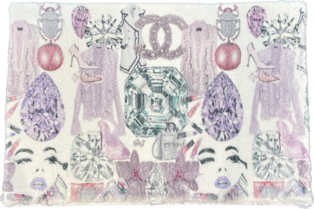 Bougie Women Nuevo Lilac Rectangle Cloud Washables Rug