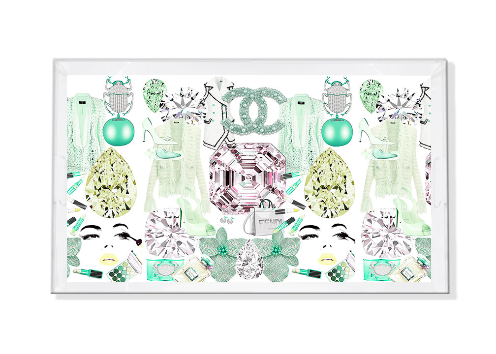 Bougie Women Nuevo Mint Rectangle Acrylic Tray