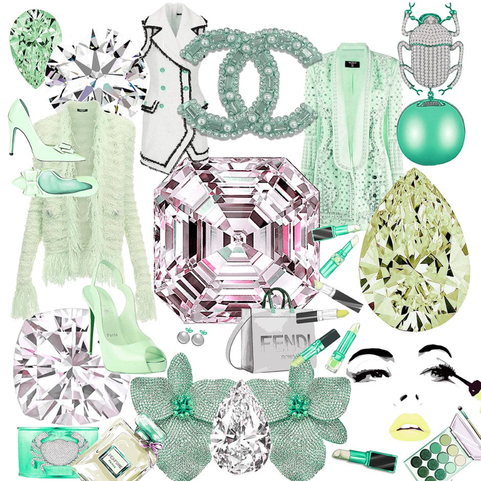 Bougie Women Nuevo Mint 36X36 Acrylic Art