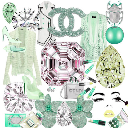 Bougie Women Nuevo Mint 36X36 Acrylic Art