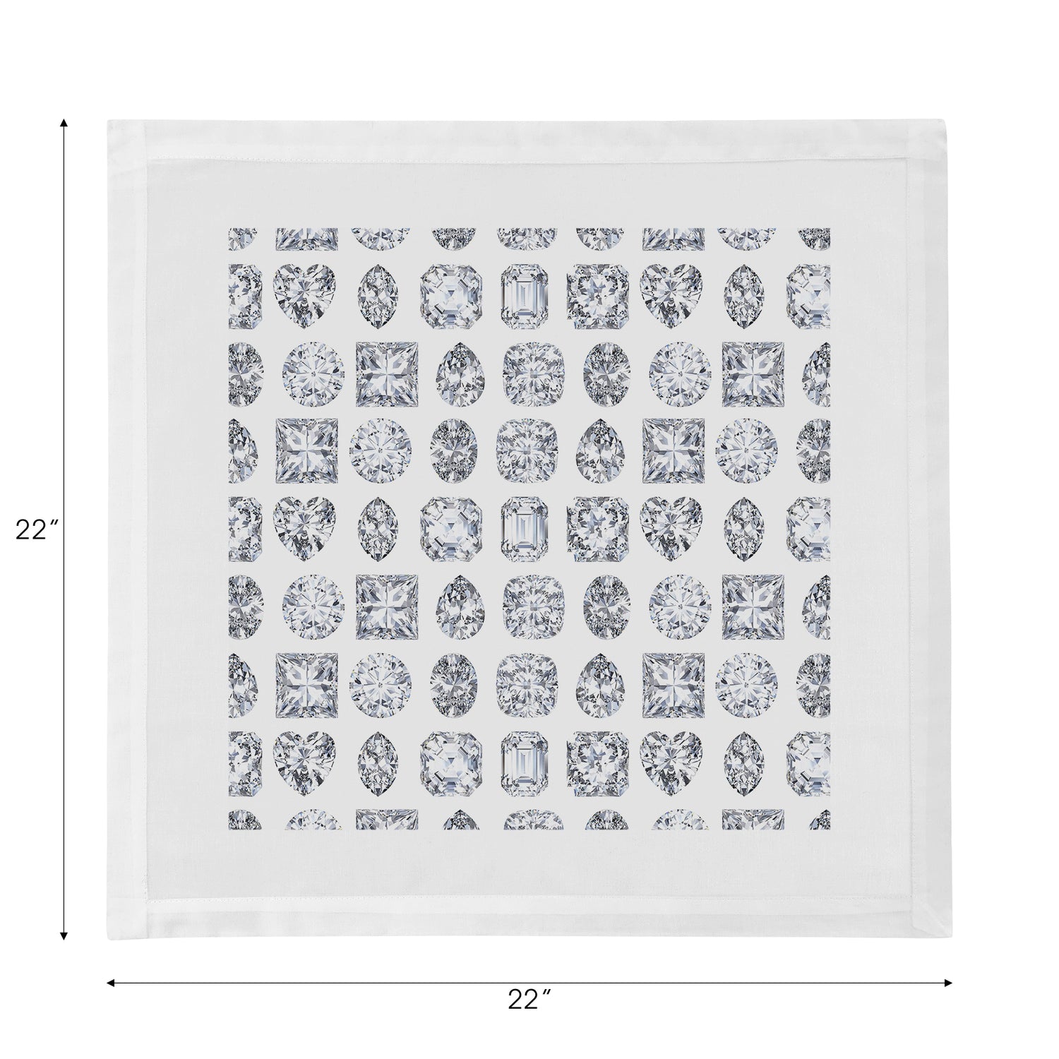 Bougie Diamonds Ice Cotton Sateen Dinner Napkins - nicolettemayer.com