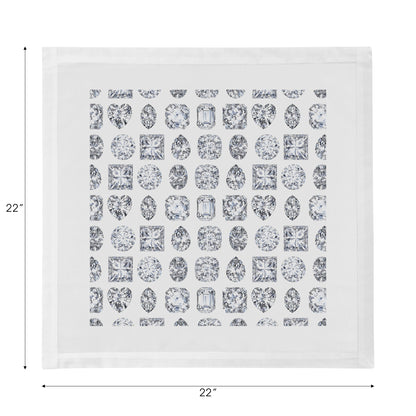 Bougie Diamonds Ice Cotton Sateen Dinner Napkins - nicolettemayer.com