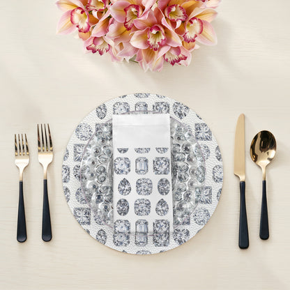 Bougie Diamonds Ice Cotton Sateen Dinner Napkins - nicolettemayer.com