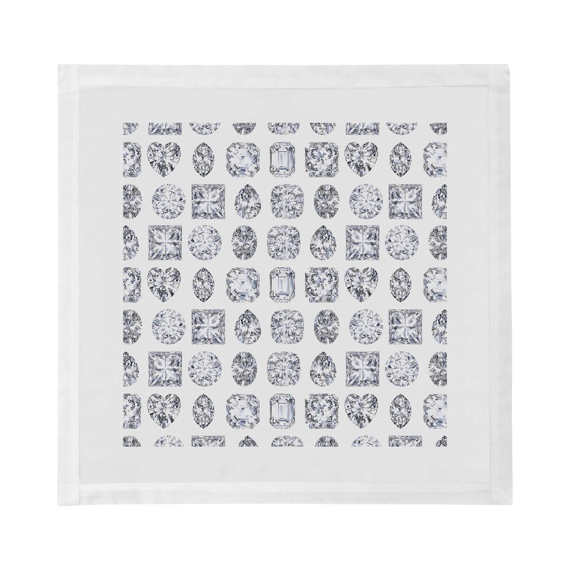 Bougie Diamonds Ice Cotton Sateen Dinner Napkins - nicolettemayer.com