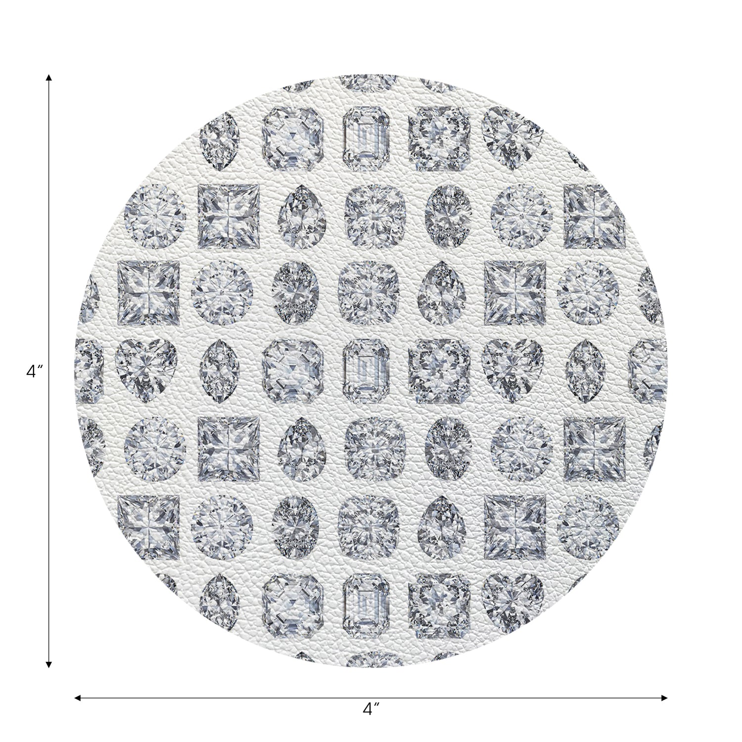 Bougie Diamonds Ice Vegan Leather Coasters - nicolettemayer.com