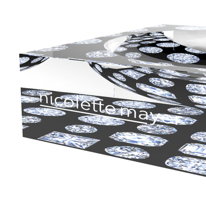 Bougie Diamonds Black Acrylic Candy Catchall Dish