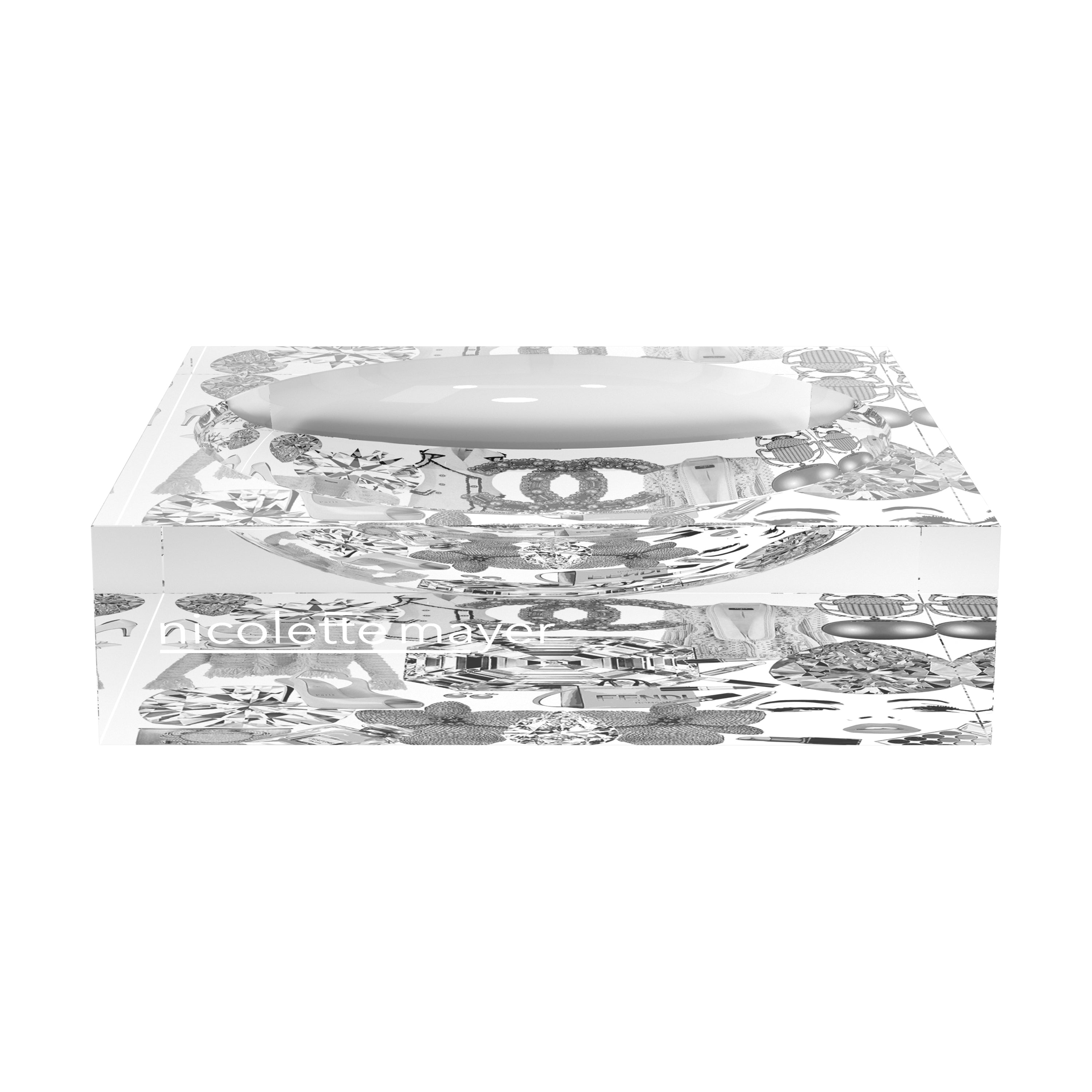 Bougie Women Nuevo Black White Acrylic Candy Catchall Dish - nicolettemayer.com