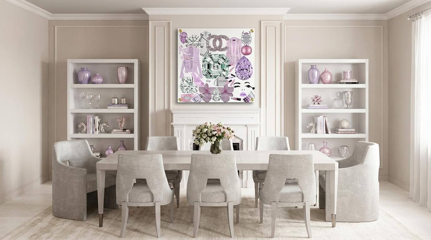 Bougie Haute Couture Lilac 36X36 Acrylic Art