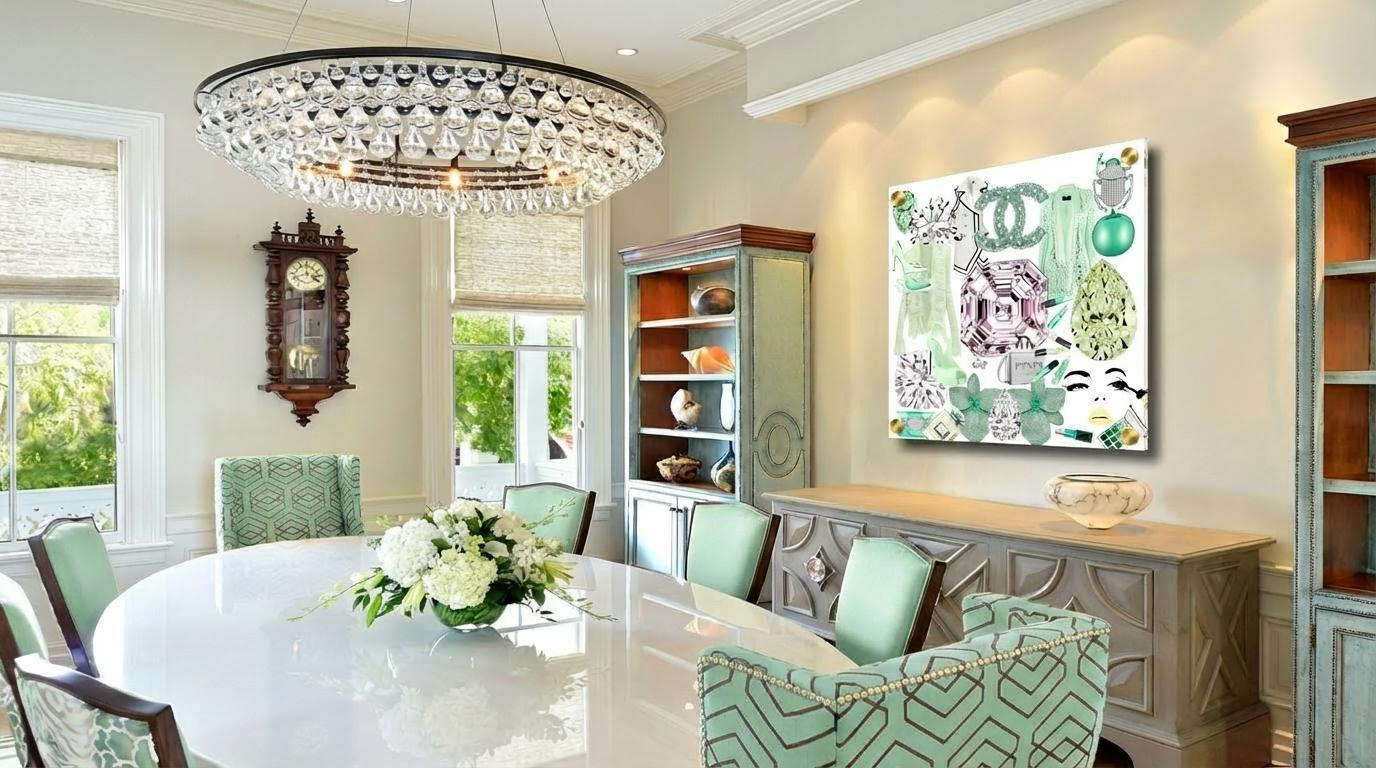 Bougie Women Nuevo Mint 36X36 Acrylic Art