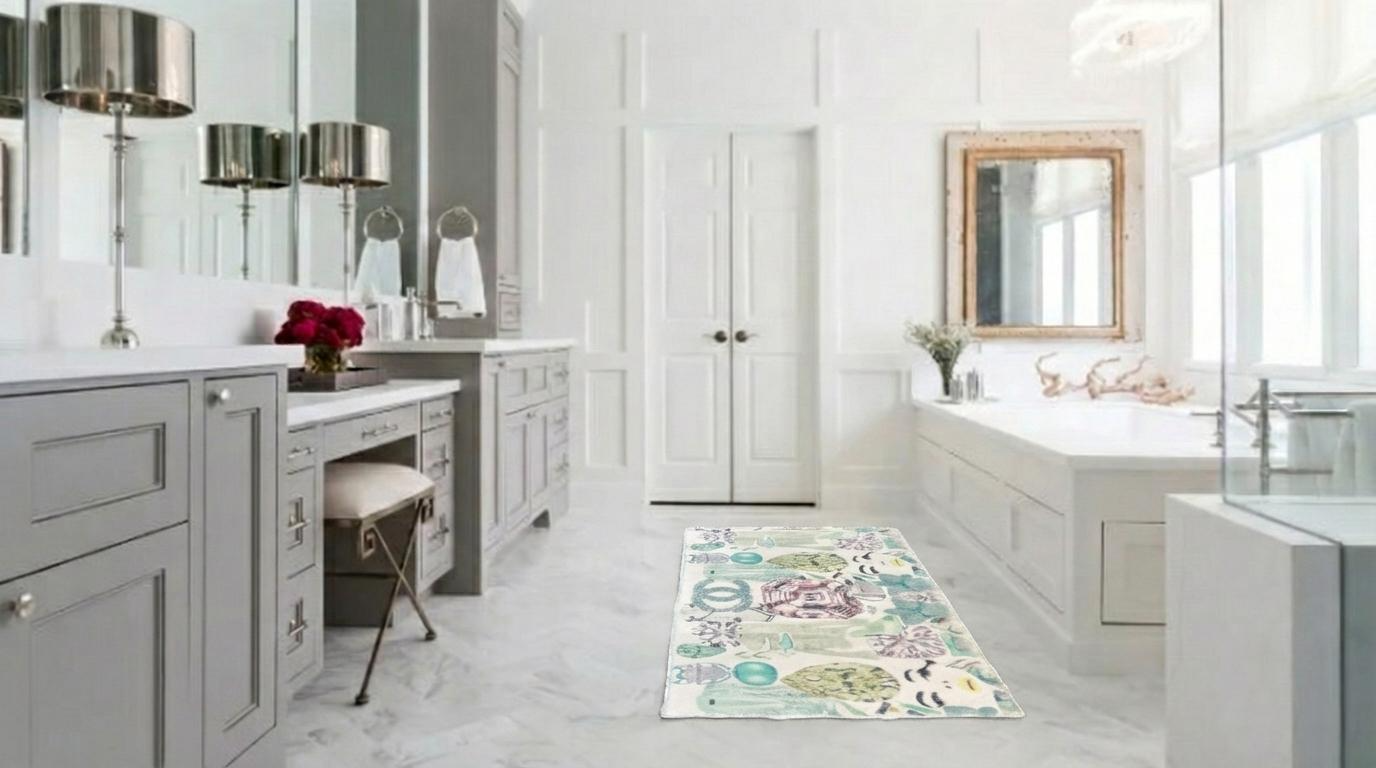 Bougie Women Nuevo Mint Cloud Rectangle Washable Rug - nicolettemayer.com