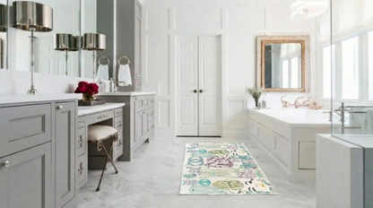 Bougie Women Nuevo Mint Cloud Rectangle Washable Rug - nicolettemayer.com