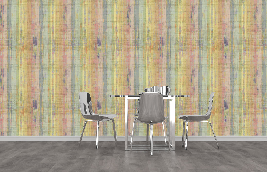 Brushstroke Argile Grasscloth Printed Wallpaper