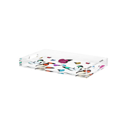 Butterflies Original Acrylic Decorative Tray, 12.5 x 7.75 in. by Nicolette Mayer 