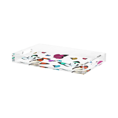 Butterflies Original Acrylic Decorative Tray, 17 x 10.5 in. by Nicolette Mayer 