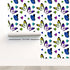 Butterflies Acid Blue Peel and Stick Wallpaper - nicolettemayer.com