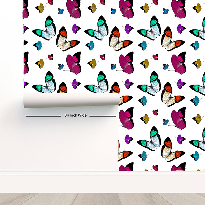 Butterflies Original Peel and Stick Wallpaper - nicolettemayer.com