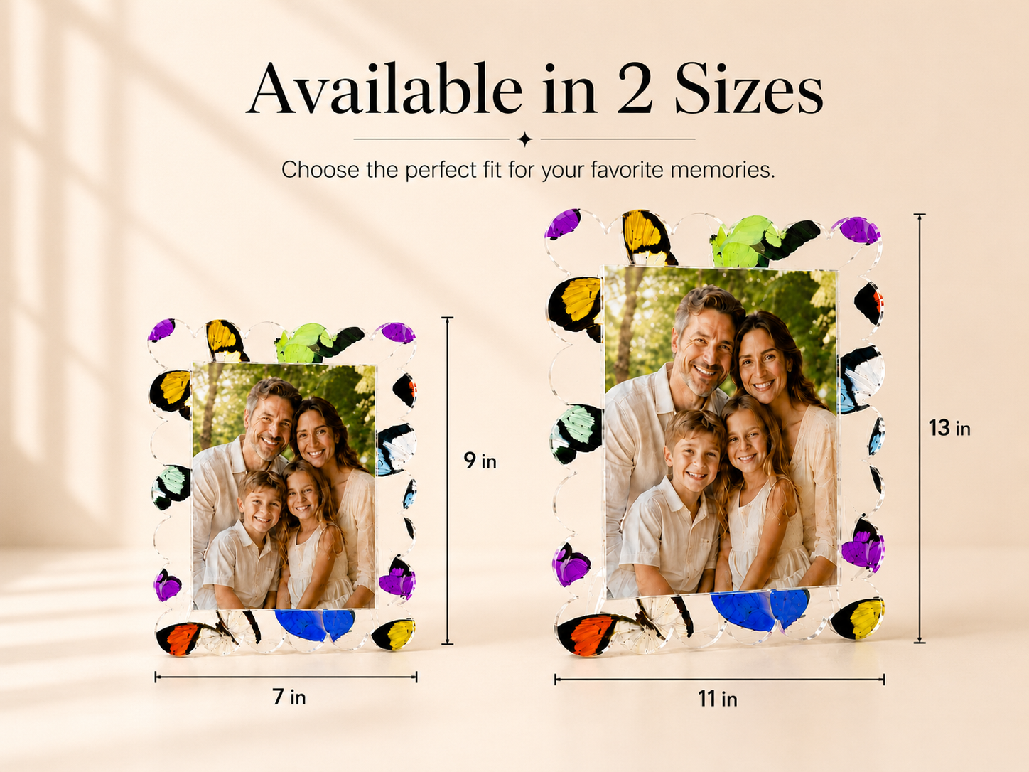 Butterflies Acrylic Scallop Frame - nicolettemayer.com