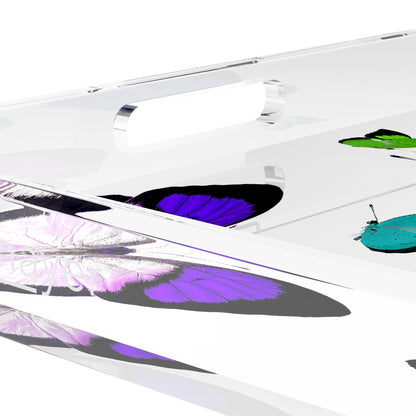 Butterflies Acid Blue 12X12 Acrylic Tray - nicolettemayer.com
