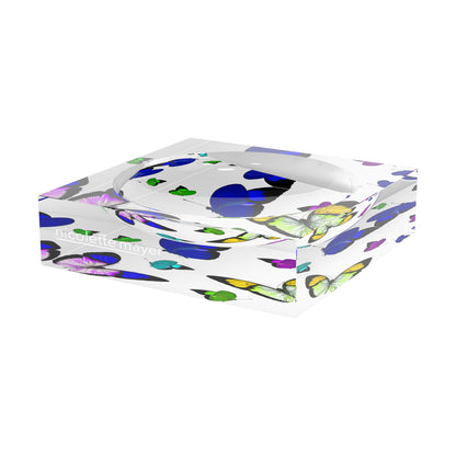 Butterflies Acid Blue Acrylic Candy Catchall Dish - nicolettemayer.com