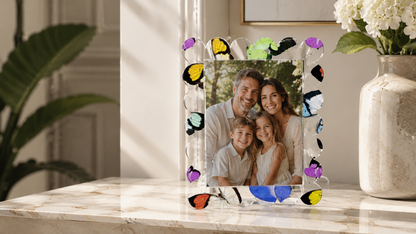 Butterflies Acrylic Scallop Frame - nicolettemayer.com