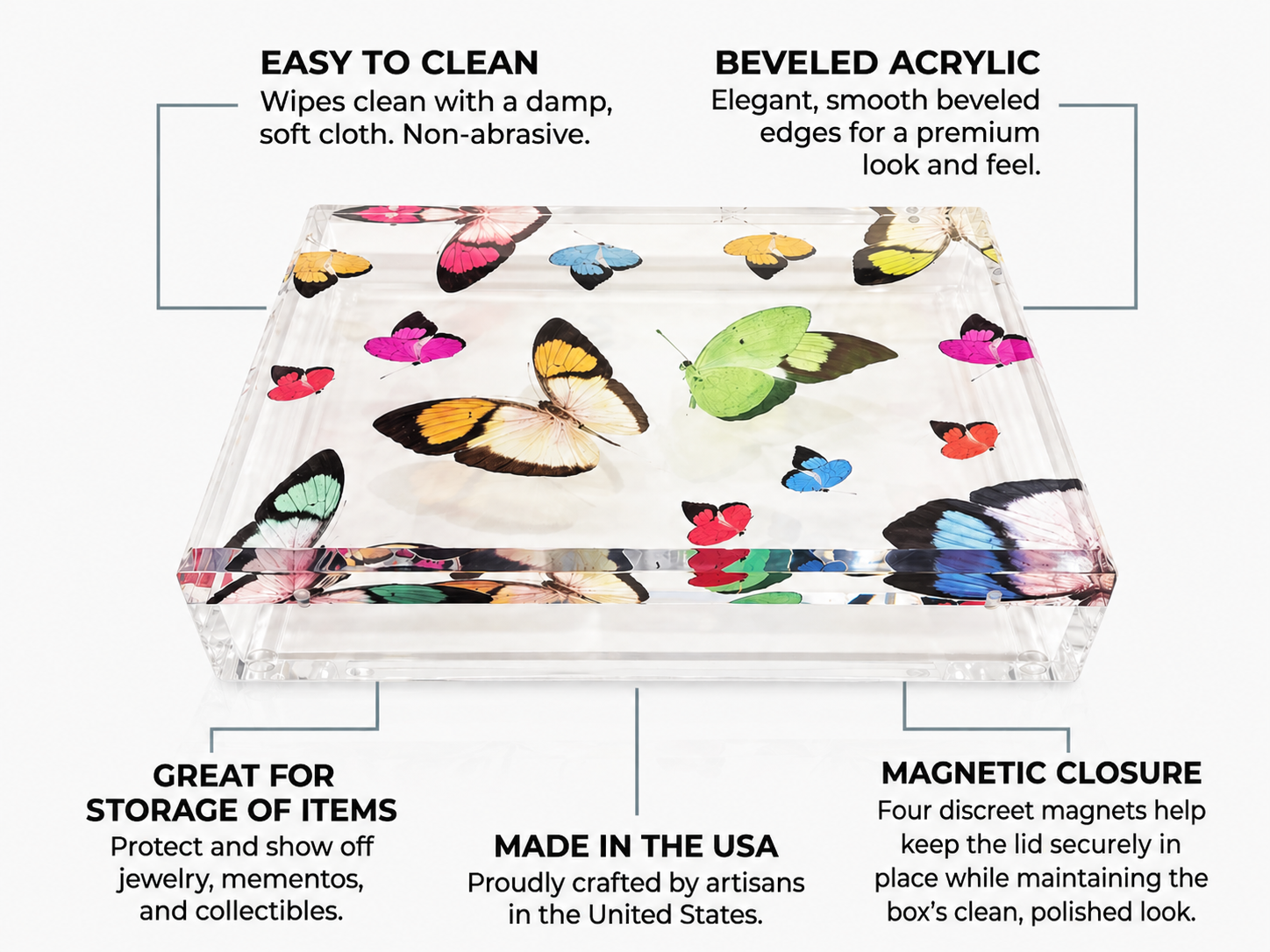 Butterflies Acrylic Box - nicolettemayer.com
