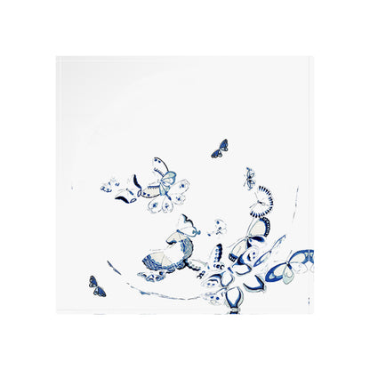 Butterfly Chinois Blue Acrylic Candy Catchall Dish