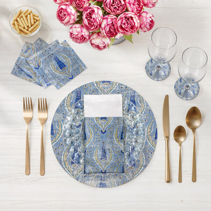 Byzantine Jewel Classic 16 Round Pebble Placemats, Set Of 4 - nicolettemayer.com