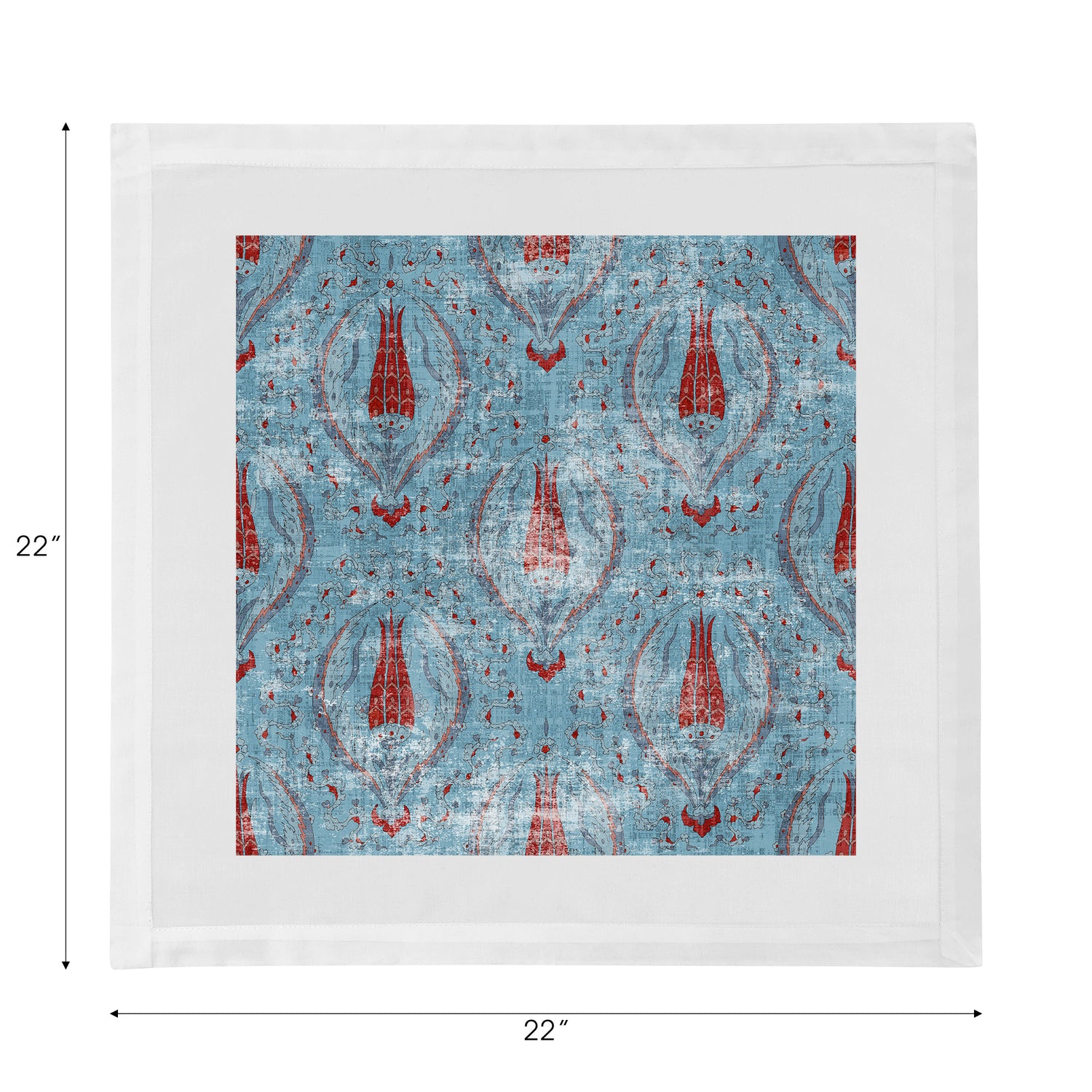 Byzantine Jewel Blue Cotton Sateen Dinner Napkins - nicolettemayer.com