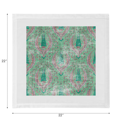 Byzantine Jewel Green Cotton Sateen Dinner Napkins - nicolettemayer.com
