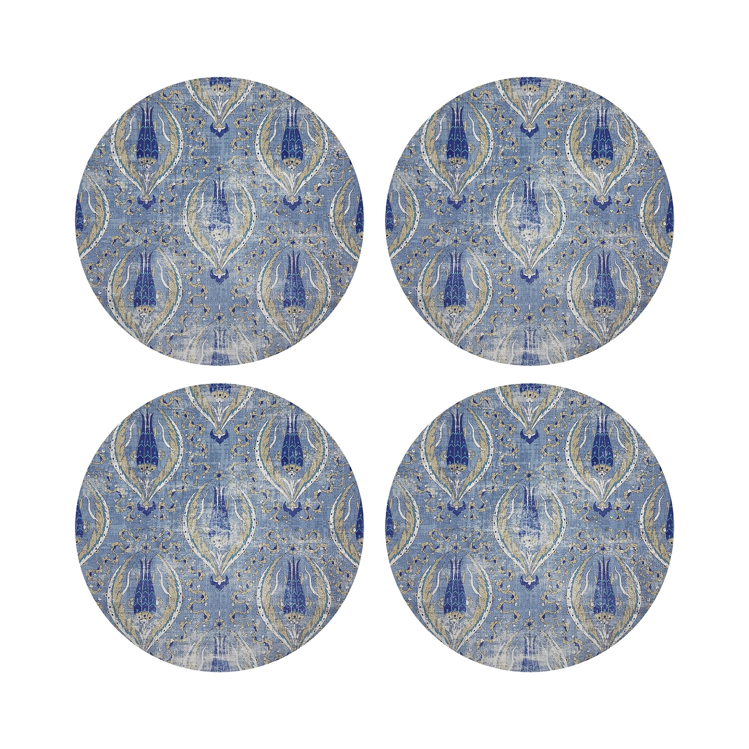 Byzantine Jewel Classic 16&quot; Round Pebble Placemats, Set of 4 - nicolettemayer.com
