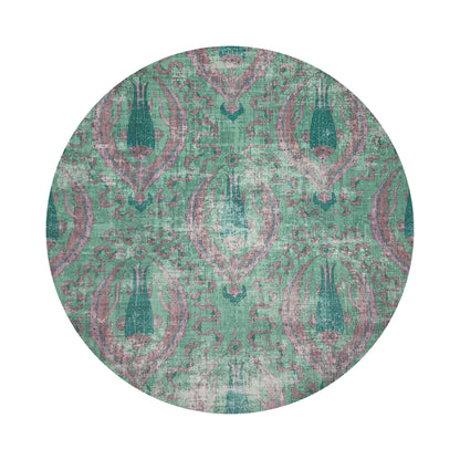 Byzantine Jewel Green 16&quot; Round Pebble Placemats, Set of 4 - nicolettemayer.com
