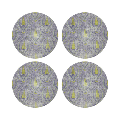 Byzantine Jewel Lilac 16&quot; Round Pebble Placemats, Set of 4 - nicolettemayer.com

