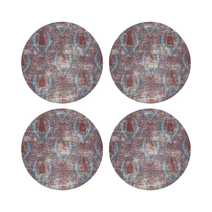 Byzantine Jewel Red 16&quot; Round Pebble Placemats, Set of 4 - nicolettemayer.com
