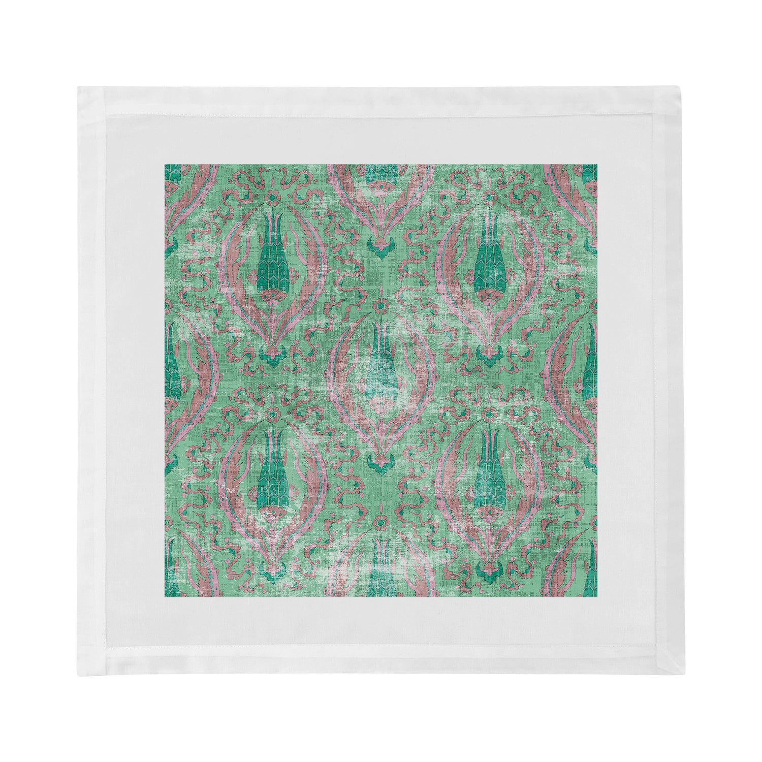 Byzantine Jewel Green Cotton Sateen Dinner Napkins - nicolettemayer.com