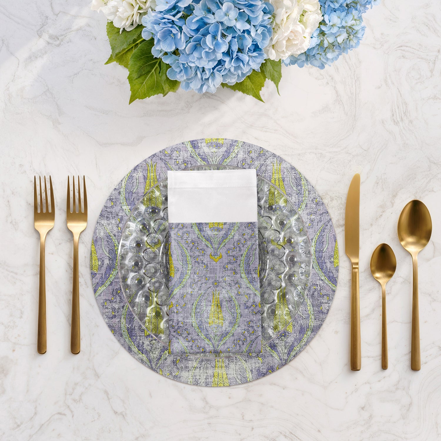 Byzantine Jewel Lilac 22X22 Hemstitch Napkin, Set of 4 - nicolettemayer.com