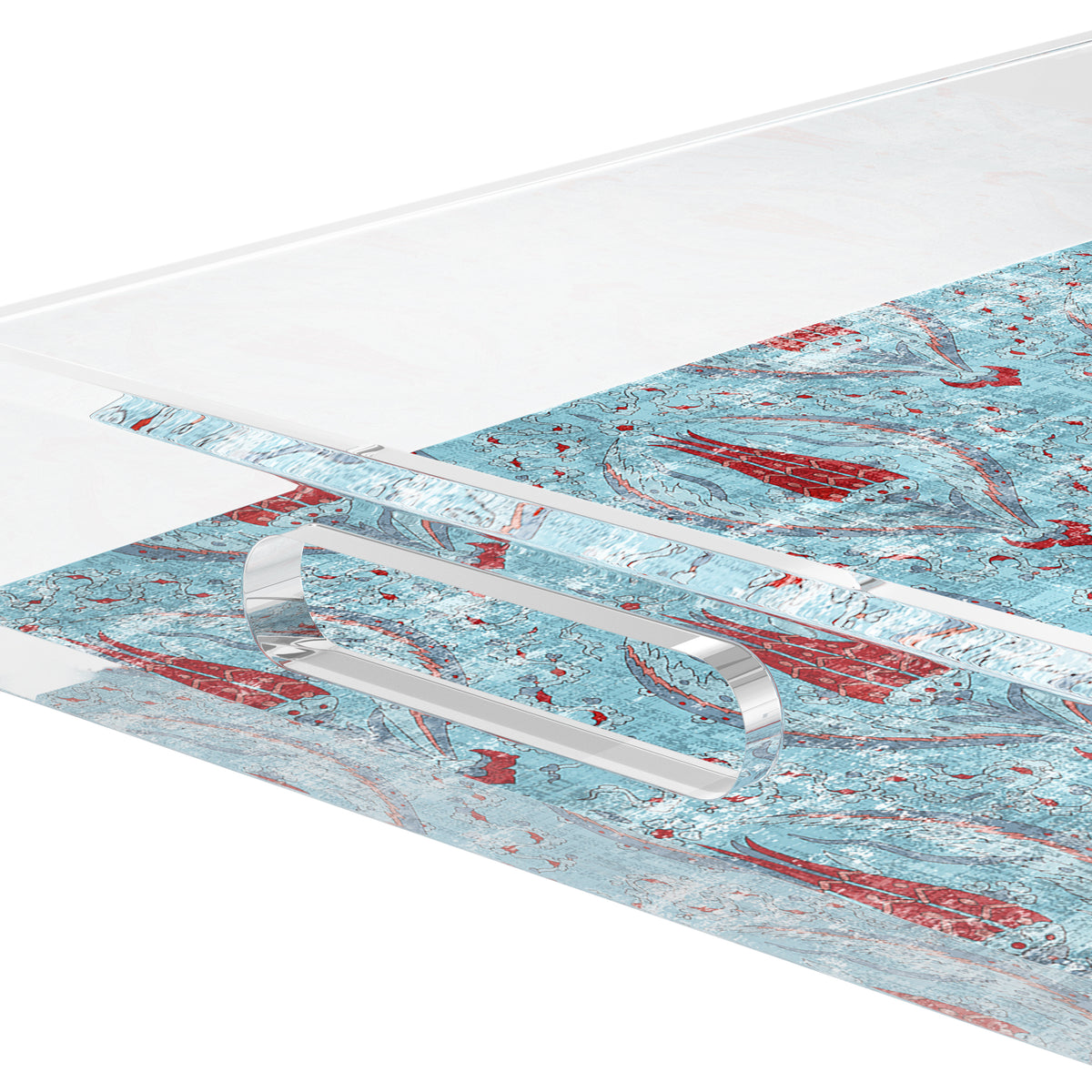 Byzantine Jewel Blue Acrylic Decorative Tray, 22.5 x 14.5 in. by Nicolette Mayer 
