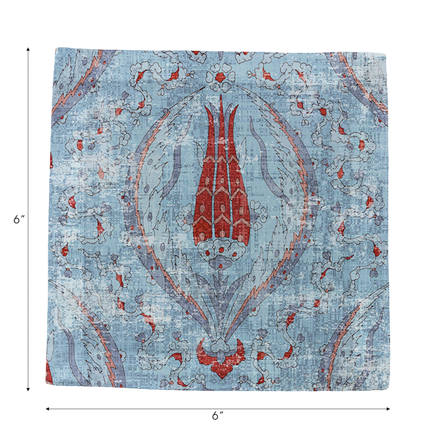 Byzantine Jewel Blue Cotton Sateen Cocktail Napkins