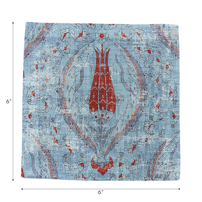 Byzantine Jewel Blue Cotton Sateen Cocktail Napkins