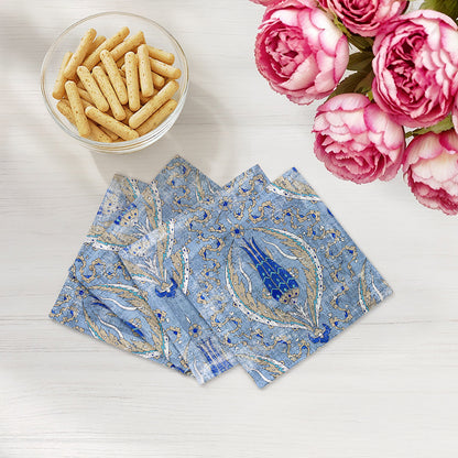 Byzantine Jewel Classic 6x6" Hemstitch Cocktail Napkins, Set of 4 - nicolettemayer.com