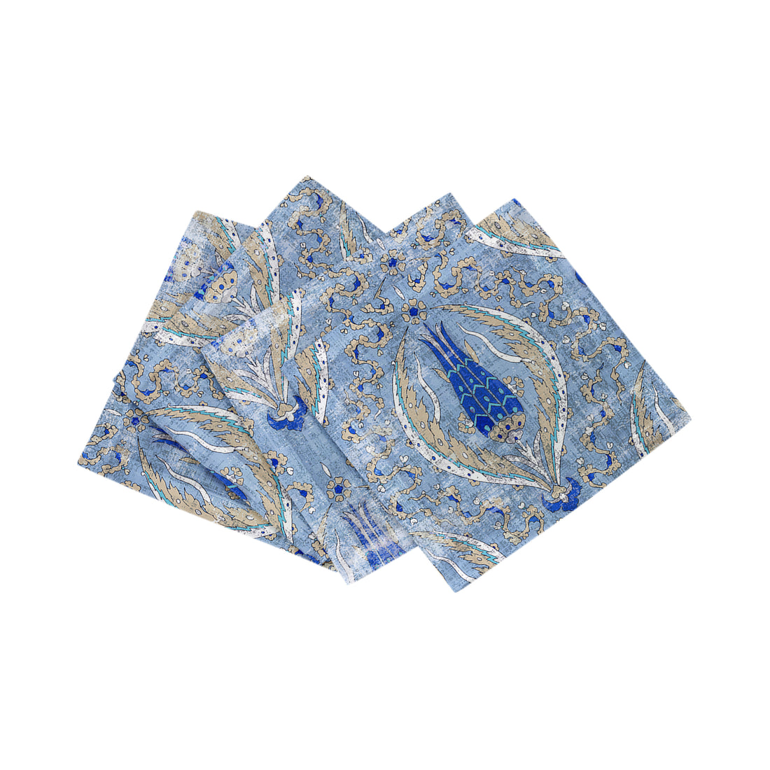 Byzantine Jewel Classic 6x6" Hemstitch Cocktail Napkins, Set of 4 - nicolettemayer.com