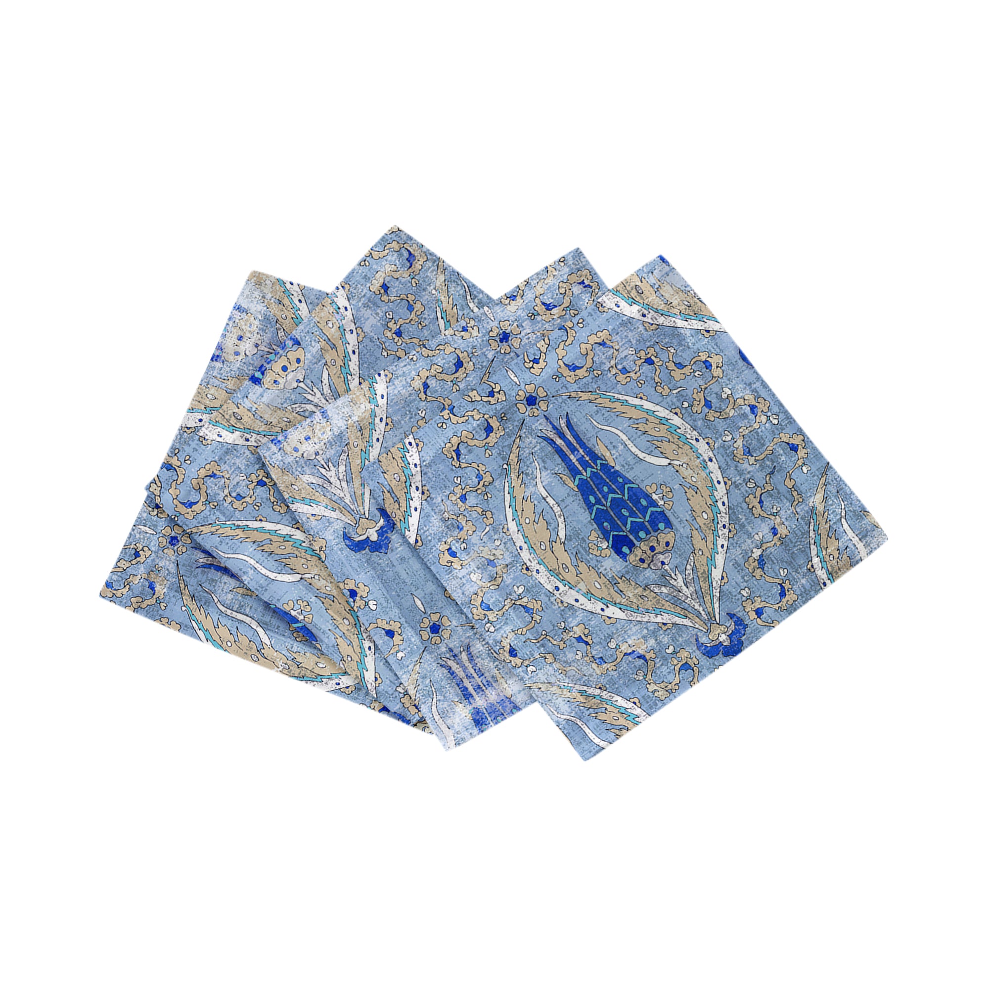 Byzantine Jewel Classic 6x6" Hemstitch Cocktail Napkins, Set of 4 - nicolettemayer.com