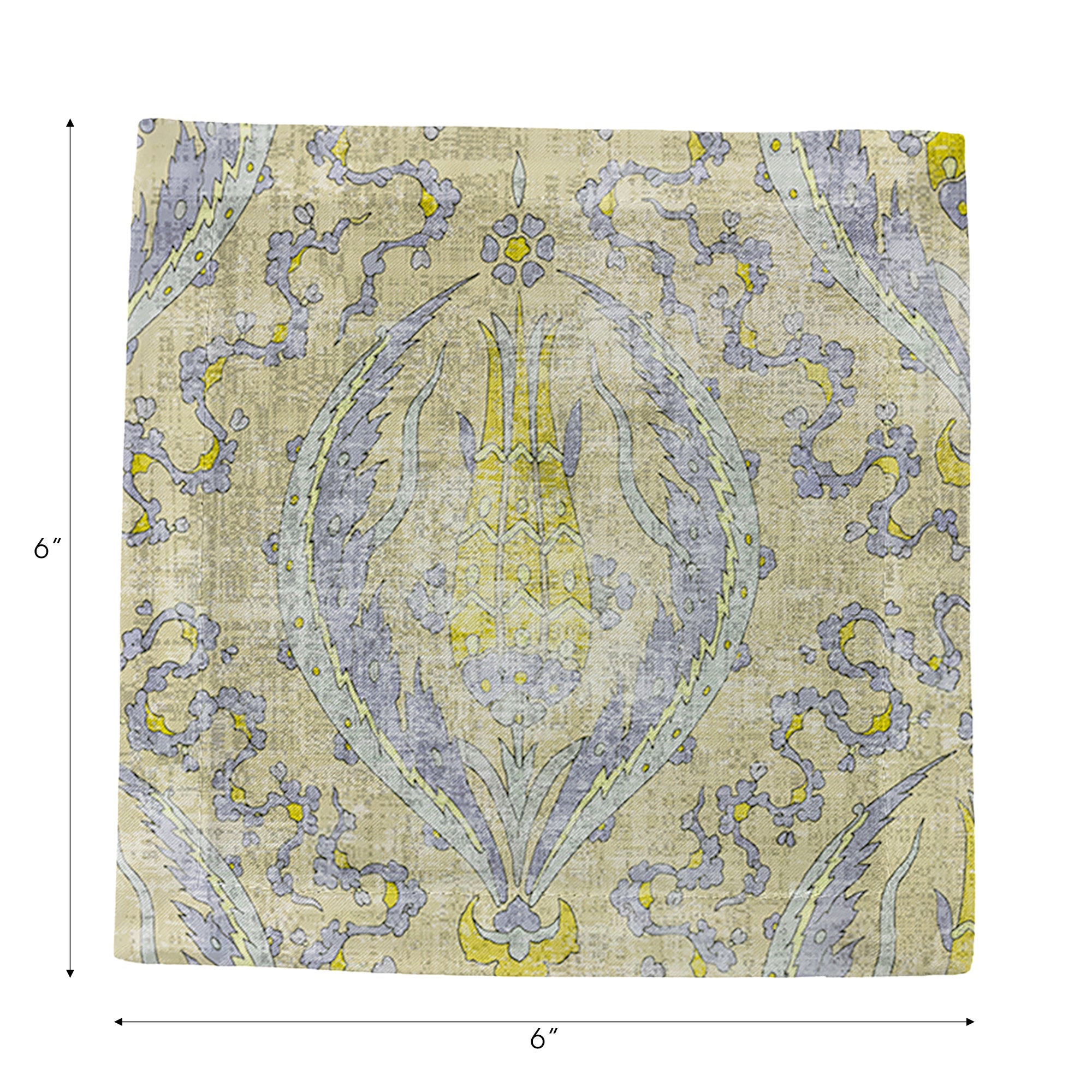 Byzantine Jewel Gold Cotton Sateen Cocktail Napkins