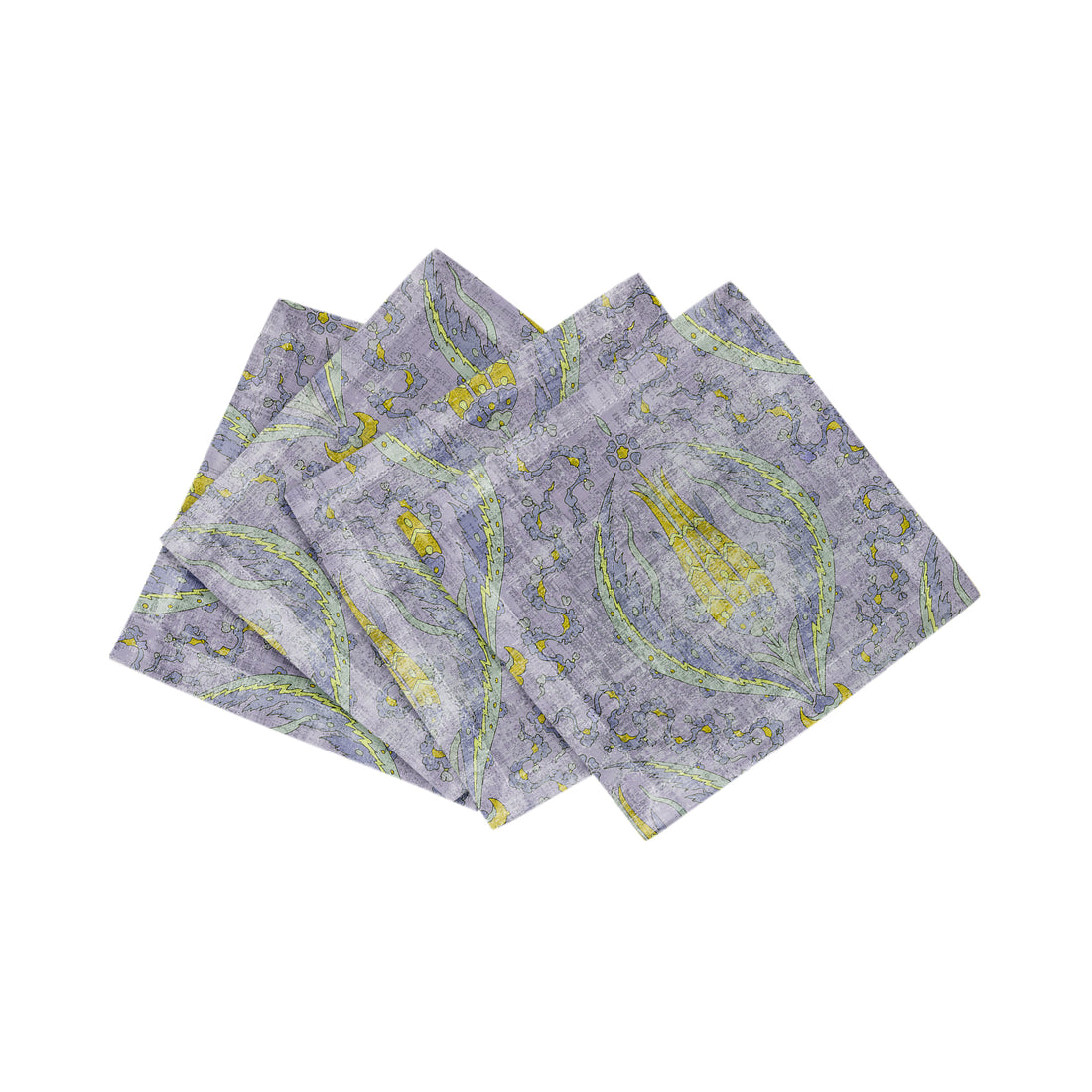 Byzantine Jewel Green 6"X6" Hemstitch Cocktail Napkins, Set of 4 - nicolettemayer.com