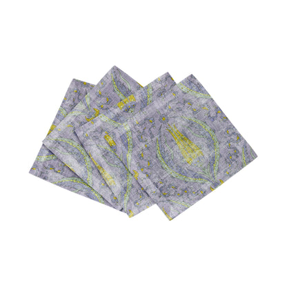 Byzantine Jewel Green 6"X6" Hemstitch Cocktail Napkins, Set of 4 - nicolettemayer.com