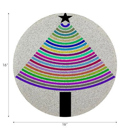 Lot de 4 perles rondes lisses pour sapin de Noël