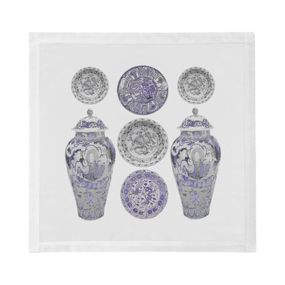 Chinois Ceramic Lavender Cotton Sateen Dinner Napkins - nicolettemayer.com