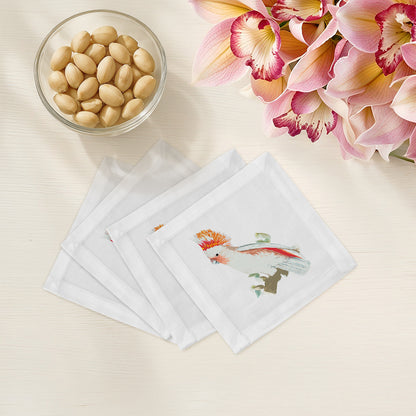 Cockatoo Cotton Sateen Cocktail Napkins