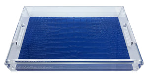Crocodile Kyoto Blue Acrylic Rectangle Tray