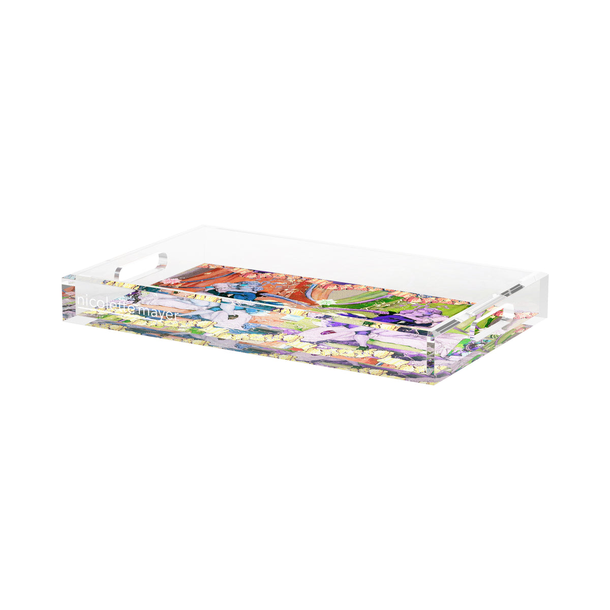 Casanova Acrylic Rectangle Decorative Tray, by Nicolette Mayer